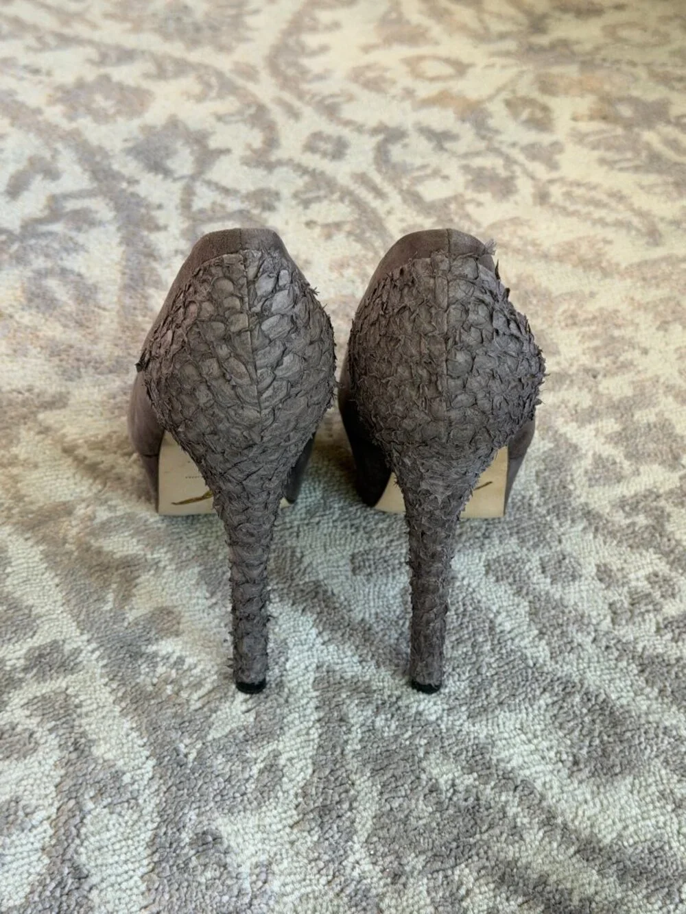 NWOT Brian Atwood Blayne Suede Peep Toe Pumps